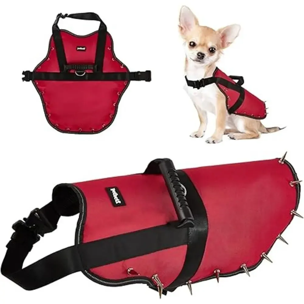 NEW Red Anti Hawk Anti Wolf Protective Dog Pet Vest MEDIUM Reflective Handle